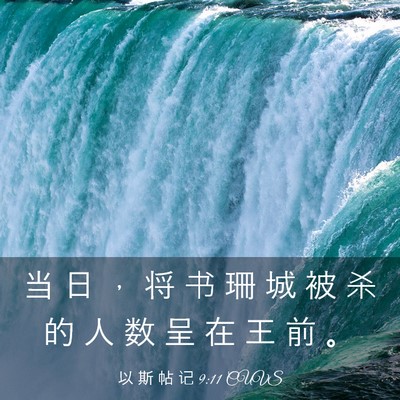 Picture 03 - 以 斯 帖 记 9:11 CUVS - 当 日 ， 将 书 珊 城 被 杀 的 人 数 - Bible Verse Picture