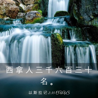Picture 03 - 以 斯 拉 记 2:35 CUVS - 西 拿 人 三 千 六 百 三 十 名 - Bible Verse Picture