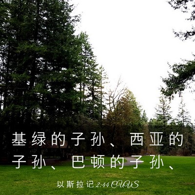 Picture 03 - 以 斯 拉 记 2:44 CUVS - 基 绿 的 子 孙 、 西 亚 的 子 孙 、 - Bible Verse Picture