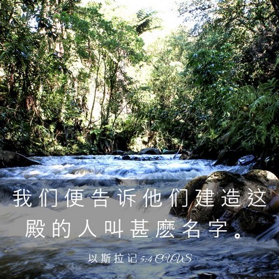 Picture 03 - 以 斯 拉 记 5:4 CUVS - 我 们 便 告 诉 他 们 建 造 这 殿 的 - Bible Verse Picture