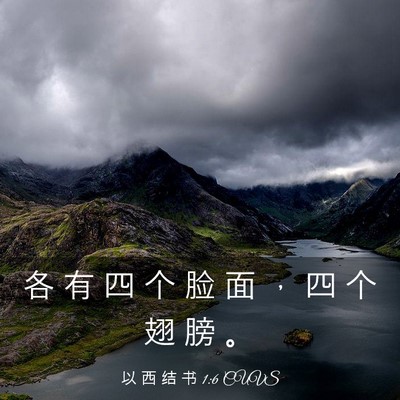Picture 03 - 以 西 结 书 1:6 CUVS - 各 有 四 个 脸 面 ， 四 个 翅 膀 - Bible Verse Picture