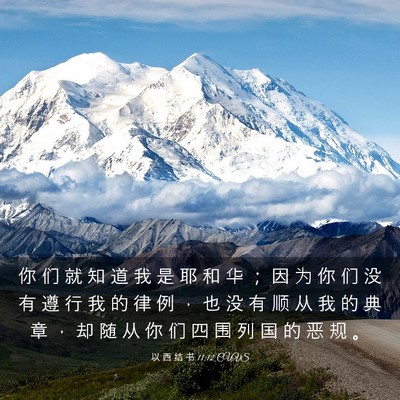 Picture 03 - 以 西 结 书 11:12 CUVS - 你 们 就 知 道 我 是 耶 和 华 ； 因 - Bible Verse Picture