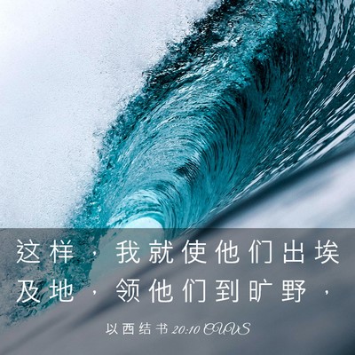 Picture 03 - 以 西 结 书 20:10 CUVS - 这 样 ， 我 就 使 他 们 出 埃 及 地 - Bible Verse Picture