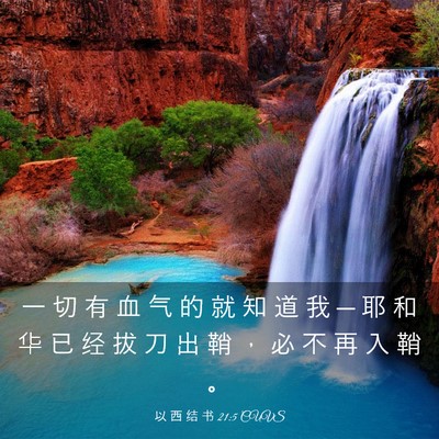 Picture 03 - 以 西 结 书 21:5 CUVS - 一 切 有 血 气 的 就 知 道 我 ─ 耶 - Bible Verse Picture