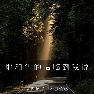 Picture 03 - 以 西 结 书 22:23 CUVS - 耶 和 华 的 话 临 到 我 说 - Bible Verse Picture