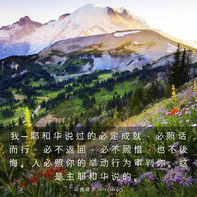 Picture 03 - 以 西 结 书 24:14 CUVS - 我 ─ 耶 和 华 说 过 的 必 定 成 就 - Bible Verse Picture