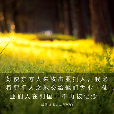 Picture 03 - 以 西 结 书 25:10 CUVS - 好 使 东 方 人 来 攻 击 亚 扪 人 。 - Bible Verse Picture