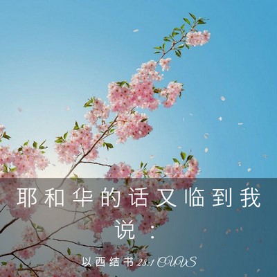 Picture 03 - 以 西 结 书 28:1 CUVS - 耶 和 华 的 话 又 临 到 我 说 - Bible Verse Picture