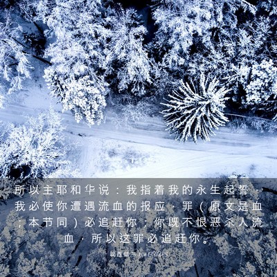 Picture 03 - 以 西 结 书 35:6 CUVS - 所 以 主 耶 和 华 说 ： 我 指 着 我 - Bible Verse Picture