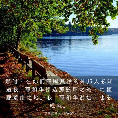 Picture 03 - 以 西 结 书 36:36 CUVS - 那 时 ， 在 你 们 四 围 其 馀 的 外 - Bible Verse Picture