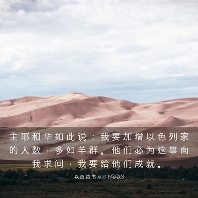 Picture 03 - 以 西 结 书 36:37 CUVS - 主 耶 和 华 如 此 说 ： 我 要 加 增 - Bible Verse Picture