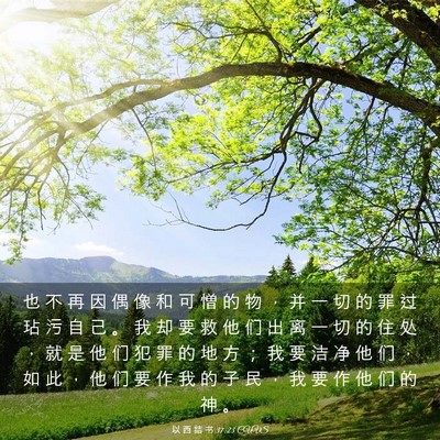 Picture 03 - 以 西 结 书 37:23 CUVS - 也 不 再 因 偶 像 和 可 憎 的 物 ， - Bible Verse Picture