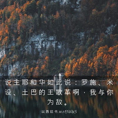 Picture 03 - 以 西 结 书 38:3 CUVS - 说 主 耶 和 华 如 此 说 ： 罗 施 、 - Bible Verse Picture
