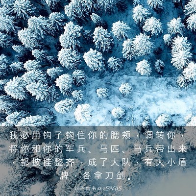 Picture 03 - 以 西 结 书 38:4 CUVS - 我 必 用 钩 子 钩 住 你 的 腮 颊 ， - Bible Verse Picture