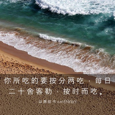 Picture 03 - 以 西 结 书 4:10 CUVS - 你 所 吃 的 要 按 分 两 吃 ， 每 日 - Bible Verse Picture