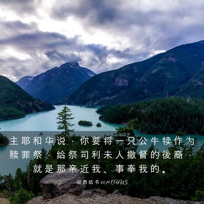 Picture 03 - 以 西 结 书 43:19 CUVS - 主 耶 和 华 说 ， 你 要 将 一 只 公 - Bible Verse Picture