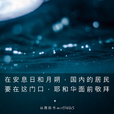 Picture 03 - 以 西 结 书 46:3 CUVS - 在 安 息 日 和 月 朔 ， 国 内 的 居 - Bible Verse Picture
