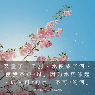 Picture 03 - 以 西 结 书 47:5 CUVS - 又 量 了 一 千 肘 ， 水 便 成 了 河 - Bible Verse Picture