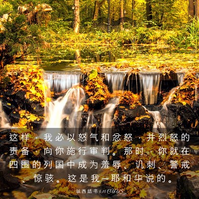 Picture 03 - 以 西 结 书 5:15 CUVS - 这 样 ， 我 必 以 怒 气 和 忿 怒 ， - Bible Verse Picture