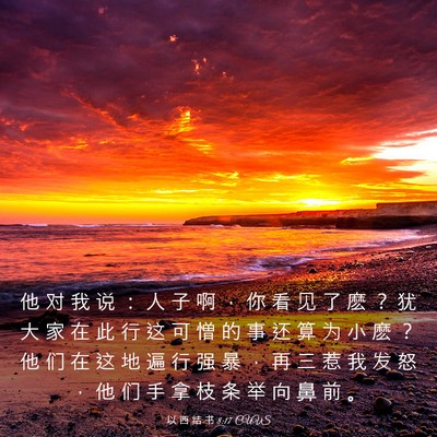 Picture 03 - 以 西 结 书 8:17 CUVS - 他 对 我 说 ： 人 子 啊 ， 你 看 见 - Bible Verse Picture