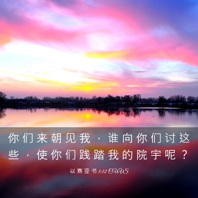 Picture 03 - 以 赛 亚 书 1:12 CUVS - 你 们 来 朝 见 我 ， 谁 向 你 们 讨 - Bible Verse Picture