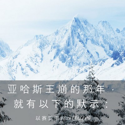 Picture 03 - 以 赛 亚 书 14:28 CUVS - 亚 哈 斯 王 崩 的 那 年 ， 就 有 以 - Bible Verse Picture