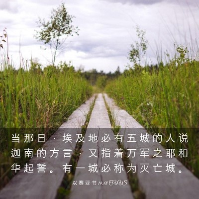 Picture 03 - 以 赛 亚 书 19:18 CUVS - 当 那 日 ， 埃 及 地 必 有 五 城 的 - Bible Verse Picture