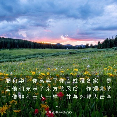 Picture 03 - 以 赛 亚 书 2:6 CUVS - 耶 和 华 ， 你 离 弃 了 你 百 姓 雅 - Bible Verse Picture