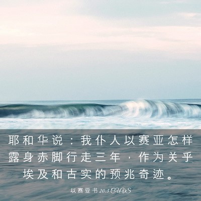 Picture 03 - 以 赛 亚 书 20:3 CUVS - 耶 和 华 说 ： 我 仆 人 以 赛 亚 怎 - Bible Verse Picture