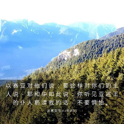 Picture 03 - 以 赛 亚 书 37:6 CUVS - 以 赛 亚 对 他 们 说 ： 要 这 样 对 - Bible Verse Picture