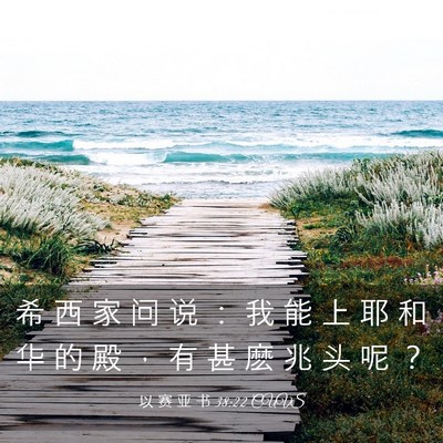 Picture 03 - 以 赛 亚 书 38:22 CUVS - 希 西 家 问 说 ： 我 能 上 耶 和 华 - Bible Verse Picture