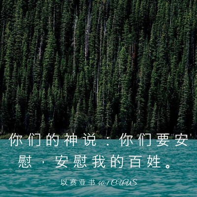 Picture 03 - 以 赛 亚 书 40:1 CUVS - 你 们 的 神 说 ： 你 们 要 安 慰 ， - Bible Verse Picture