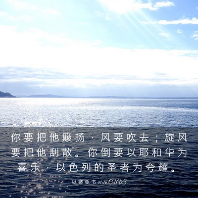 Picture 03 - 以 赛 亚 书 41:16 CUVS - 你 要 把 他 簸 扬 ， 风 要 吹 去 ； - Bible Verse Picture