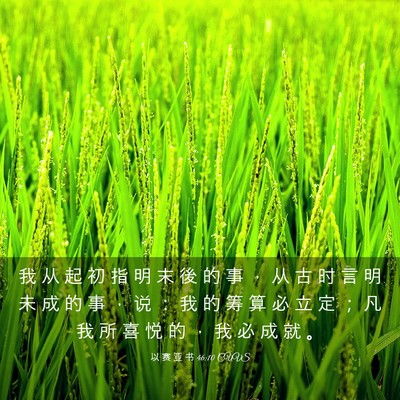 Picture 03 - 以 赛 亚 书 46:10 CUVS - 我 从 起 初 指 明 末 後 的 事 ， 从 - Bible Verse Picture