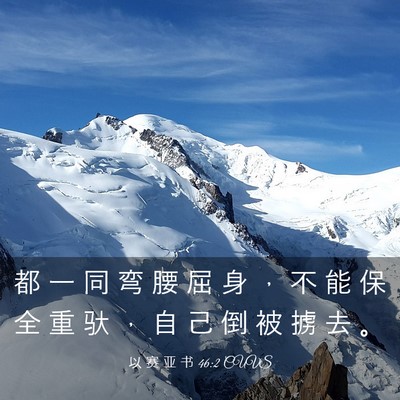 Picture 03 - 以 赛 亚 书 46:2 CUVS - 都 一 同 弯 腰 屈 身 ， 不 能 保 全 - Bible Verse Picture