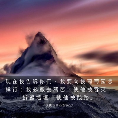 Picture 03 - 以 赛 亚 书 5:5 CUVS - 现 在 我 告 诉 你 们 ， 我 要 向 我 - Bible Verse Picture