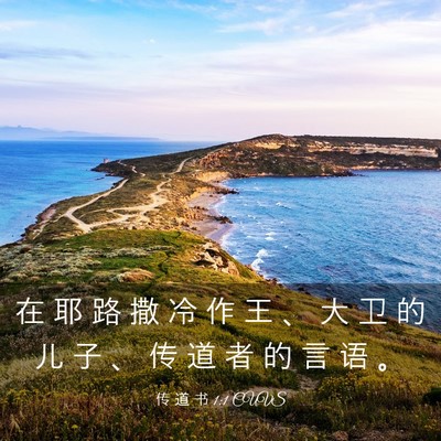 Picture 03 - 传 道 书 1:1 CUVS - 在 耶 路 撒 冷 作 王 、 大 卫 的 儿 - Bible Verse Picture