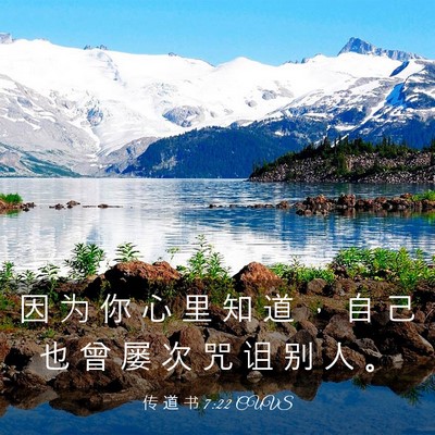 Picture 03 - 传 道 书 7:22 CUVS - 因 为 你 心 里 知 道 ， 自 己 也 曾 - Bible Verse Picture