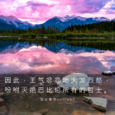 Picture 03 - 但 以 理 书 2:12 CUVS - 因 此 ， 王 气 忿 忿 地 大 发 烈 怒 - Bible Verse Picture