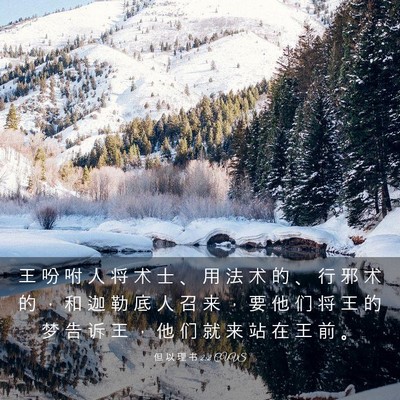 Picture 03 - 但 以 理 书 2:2 CUVS - 王 吩 咐 人 将 术 士 、 用 法 术 的 - Bible Verse Picture