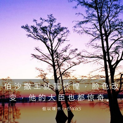 Picture 03 - 但 以 理 书 5:9 CUVS - 伯 沙 撒 王 就 甚 惊 惶 ， 脸 色 改 - Bible Verse Picture