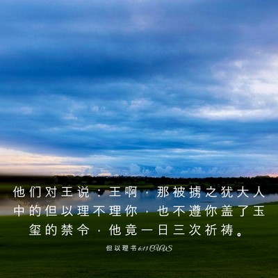 Picture 03 - 但 以 理 书 6:13 CUVS - 他 们 对 王 说 ： 王 啊 ， 那 被 掳 - Bible Verse Picture