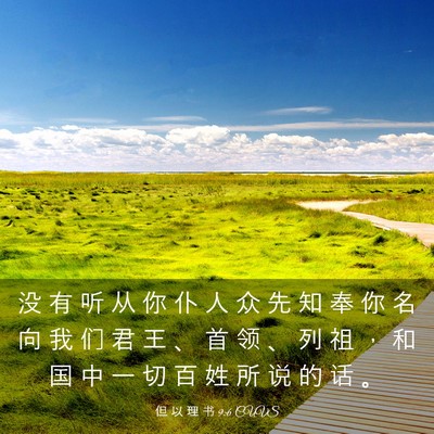 Picture 03 - 但 以 理 书 9:6 CUVS - 没 有 听 从 你 仆 人 众 先 知 奉 你 - Bible Verse Picture