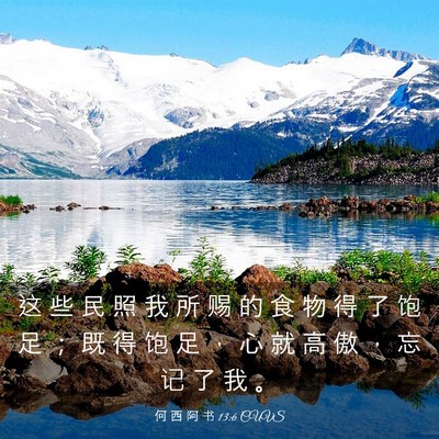 Picture 03 - 何 西 阿 书 13:6 CUVS - 这 些 民 照 我 所 赐 的 食 物 得 了 - Bible Verse Picture