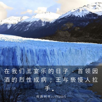 Picture 03 - 何 西 阿 书 7:5 CUVS - 在 我 们 王 宴 乐 的 日 子 ， 首 领 - Bible Verse Picture
