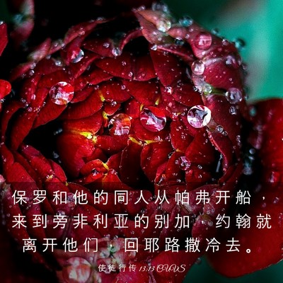 Picture 03 - 使 徒 行 传 13:13 CUVS - 保 罗 和 他 的 同 人 从 帕 弗 开 船 - Bible Verse Picture
