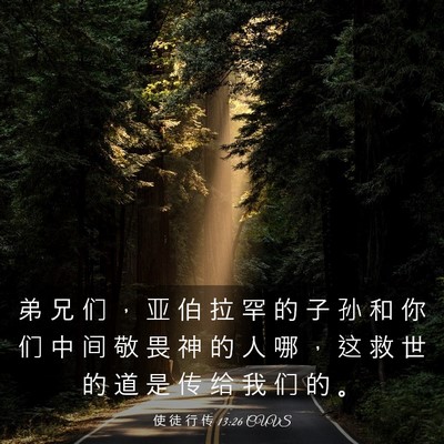 Picture 03 - 使 徒 行 传 13:26 CUVS - 弟 兄 们 ， 亚 伯 拉 罕 的 子 孙 和 - Bible Verse Picture