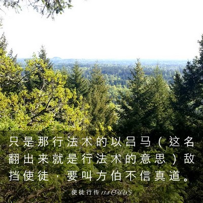 Picture 03 - 使 徒 行 传 13:8 CUVS - 只 是 那 行 法 术 的 以 吕 马 （ 这 - Bible Verse Picture