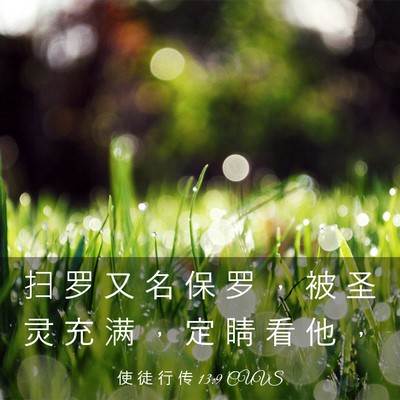 Picture 03 - 使 徒 行 传 13:9 CUVS - 扫 罗 又 名 保 罗 ， 被 圣 灵 充 满 - Bible Verse Picture