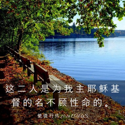 Picture 03 - 使 徒 行 传 15:26 CUVS - 这 二 人 是 为 我 主 耶 稣 基 督 的 - Bible Verse Picture